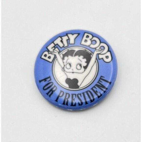 Vintage Betty Boop For President Button Pin Classic Pinback Political Humor 1992 - Picture 4 of 6